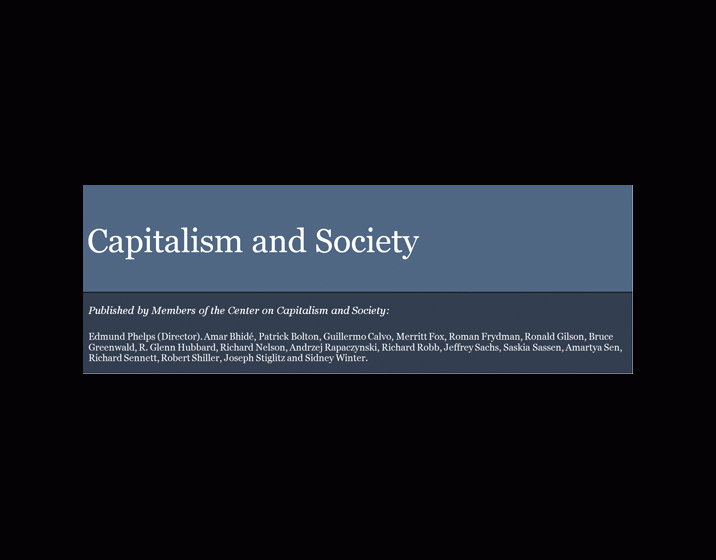Special Issue of Capitalism and Society
