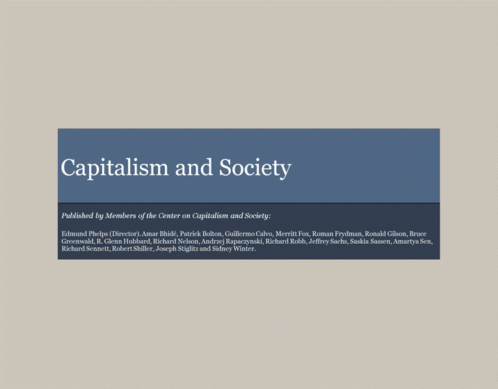 Capitalism & Society, Volume 9, Issue 1 now available via SSRN